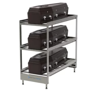 3-TIER AMERICAN STYLE COFFIN RACK STATIC & MOBILE