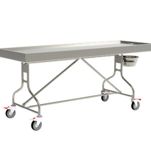 FIXED TRAY TROLLEY – MOBILE AUTOPSY TABLE